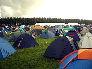 Camping Tents at the camping site at the Lowlands fest...